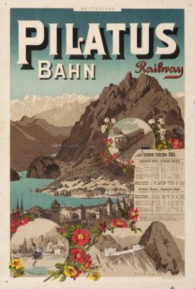 Pilatus Bahn - Railway - Sommer-Fahrplan 1895 (...)
