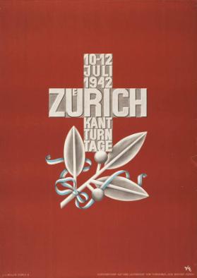 10 - 12 Juli 1942 - Zuerich - Kant. Turn Tage