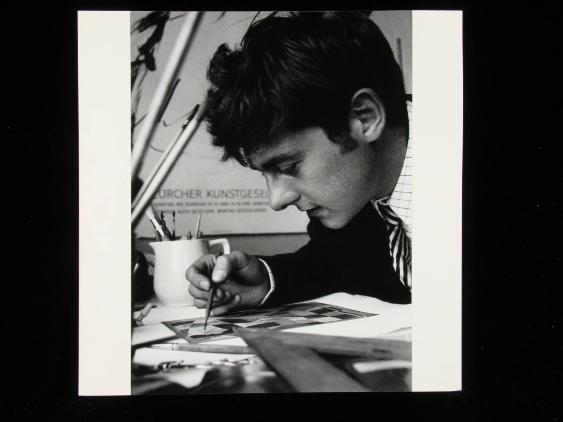 Ein Grafikschüler an der Kunstgewerbschule Zürich