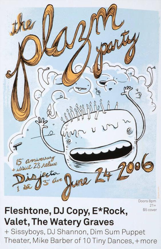 the Plazm party - 15th anniversary and issue 28 release - Disjecta - 1 SE 3rd Ave - June 24 2006