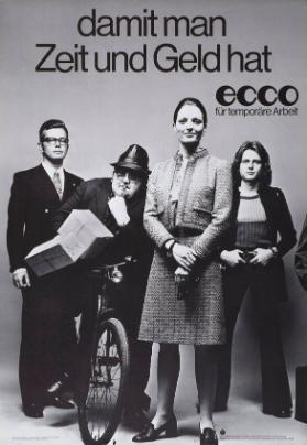 damit man Zeit und Geld hat - Ecco - für temporäre Arbeit