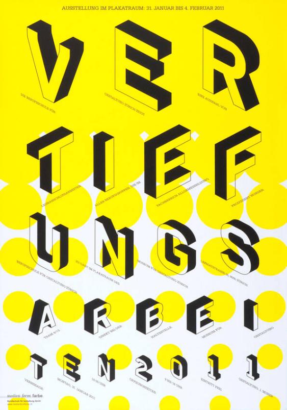 Vertiefungsarbeiten 2011 - Berufsschule für Gestaltung zu Gast im Plakatraum des Museum für Gestaltung Zürich - Medien Form Farbe Berufsschule für Gestaltung Zürich
