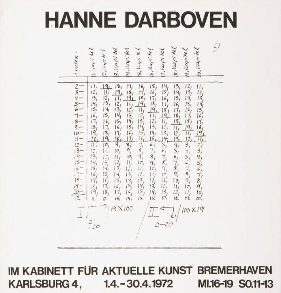 Hanne Darboven im Kabinett für aktuelle Kunst Bremerhaven