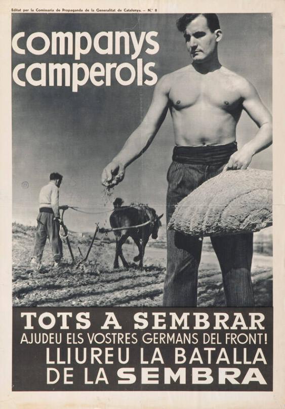 Companys camperols - tots a sembrar - ajudeu els vostres germans del front! Lliureu la batalla de la sembra