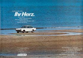 Verlieren Sie nicht Ihr Herz. An ein Auto. Denn Liebe ist anders. Aber gut damit fahren. Und immer zufrieden sein. Ruhig und sicher. Fiat 124 Sport Coupé