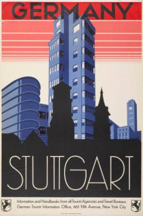 Germany - Stuttgart - Information and Handbooks from all Tourist Agencies and Travel Bureaus - German Tourist Information Office, 665 Fifth Avenue, New York City