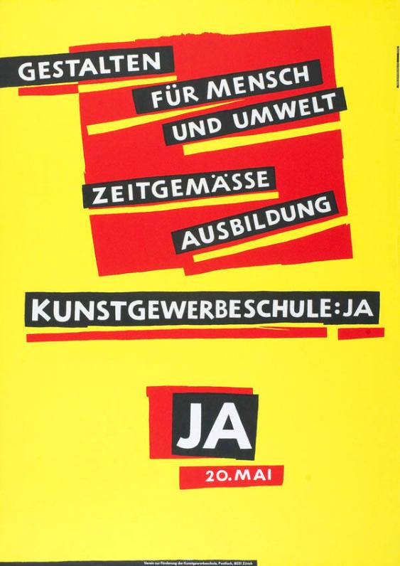 Gestalten für Mensch und Umwelt - zeitgemässe Ausbildung - Kunstgewerbeschule: Ja - Ja - 20. Mai