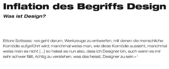 Inflation des Begriffs Design
