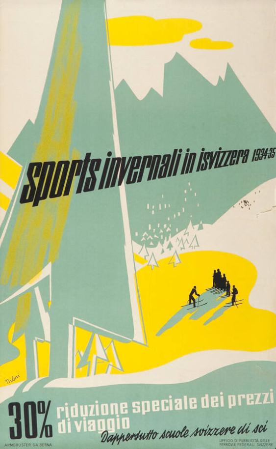 Sports invernali in isvizzera 1934 35 - 30% riduzione speciale dei prezzi di viaggio