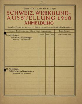 Raumkunst - Ausstellung des Schweizerischen Werkbundes