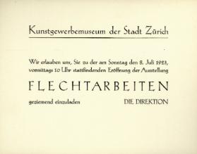 Flechtarbeiten