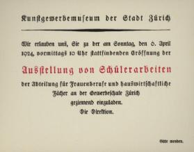 Schülerinnenarbeiten 1924 Frauenberufe