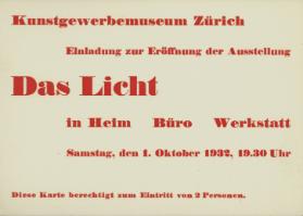 Das Licht in Heim, Büro und Werkstatt