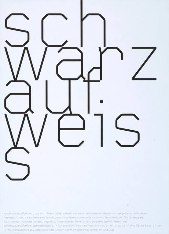 schwarz auf weiss - Kunstmuseum Solothurn
