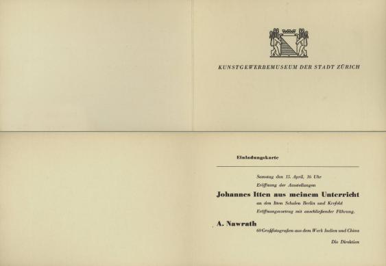 Johannes Itten. Aus meinem Unterricht 
