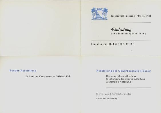 Schülerarbeiten der Gewerbeschule II Zürich, Baugewerbliche Abteilung, Mechanisch-technische Abteilung, Allgemeine Abteilung