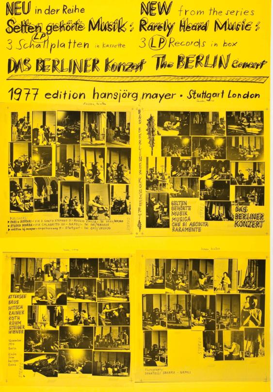 Neu in der Reihe Selten gehörte Musik - 3 Schallplatten in Kassette - Das Berliner Konzert - Edition Hansjörg Mayer - Stuttgart