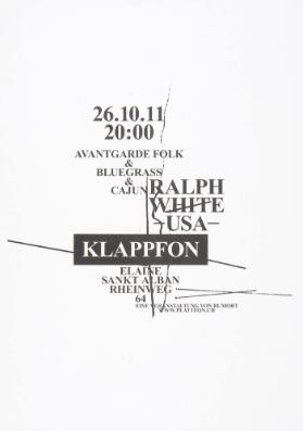 Klappfon - Ralph White - USA - Avantgarde Folk & Bluegrass & Cajun - Elaine St. Alban