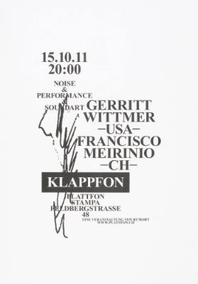 Klappfon - Noisel & Performance & Soundart - Plattfon Stampa