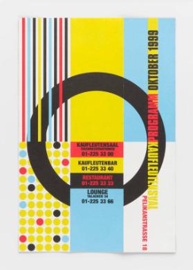 Kaufleutensaal Programm Oktober 1999