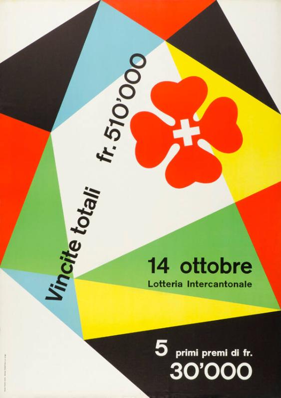 Vincite totali fr. 510'000 - 14 ottobre - Lotteria intercantonale - 5 primi premi di fr. 30'000