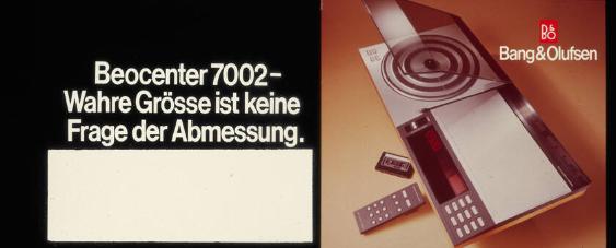 Beocenter 7002- Wahre Grösse ist keine Frage der Abmessung.