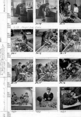 Kunstgewerbeschule, Mensch Arbeit Berufe / Stadtische Gärtnerei / Blumenbinderinnen