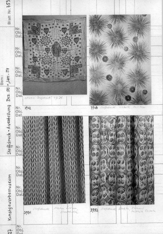 Ausstellung Der Textildruck - Musterung und Technik von den Primitiven bis zum modernen industriellen Druck

