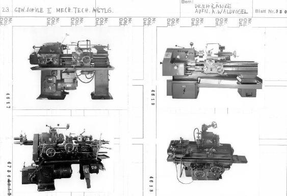 Gewerbeschule II, Mechanisch-Technische Abteilung ; Drehbänke