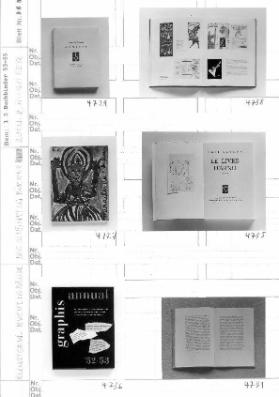 Kunstgewerbe, Bucheinbände ; Die schönsten Schweizer Bücher 1952