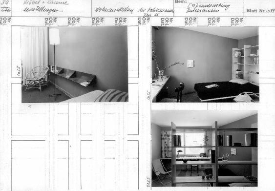 Möbel + Räume ; Ausstellung des Hochbauamtes ; Brahmstrasse Zürich Überbauung
