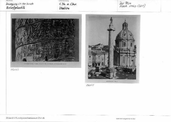Bewegung in der Kunst, Reliefplastik / 1. Jahrhundert Italien
