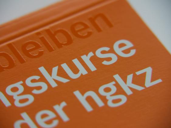 Weiterbildungskurse an der HGKZ - dranbleiben ... und glänzen