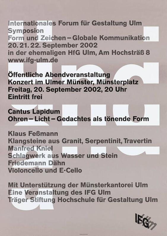 Öffentliche Abendveranstaltung - Konzert im Ulmer Münster