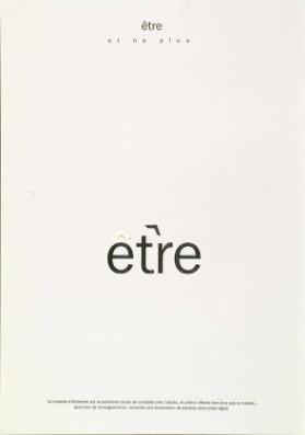 être et ne plus être - La maladie d'Alzheimer est la quatrième cause de mortalité (...)
