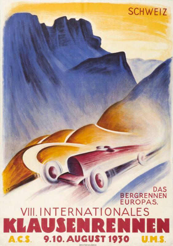 Schweiz - Das Bergrennen Europas. - VIII. Internationales Klausenrennen - A.C.S. - 9.10. August 1930 - U.M.S.