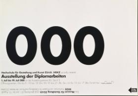 000 - Hochschule für Gestaltung und Kunst Zürich HGKZ proudly presents - Ausstellung der Diplomarbeiten