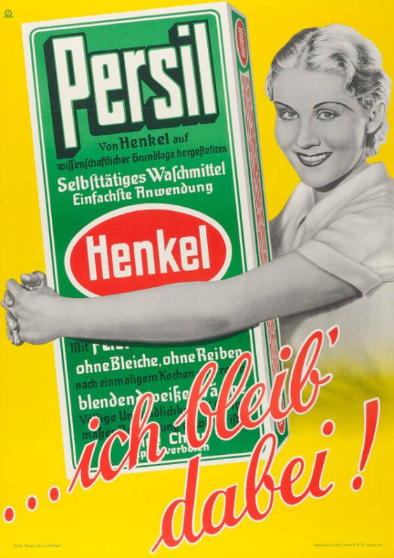 Persil - Von Henkel auf wissenschaftlicher Grundlage hergestelltes selbsttätiges Waschmittel - Einfachste Anwendung - Henkel - (...) - ... ich bleib dabei!