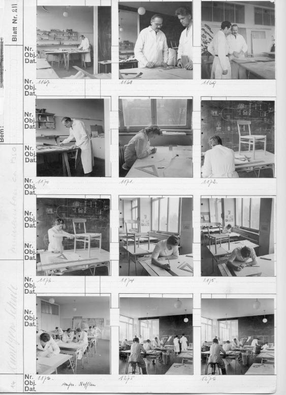 Unterricht Wilhelm Kienzle Innenausbau ; um 1948