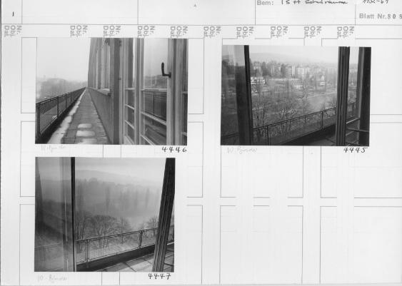 Klassenzimmer Fotoklasse ; Aussicht Richtung Osten