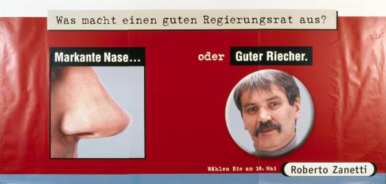 Was macht einen guten Regierungsrat aus? - Markante Nase...oder guter Riecher. -  Roberto Zanetti - Regierungsrat