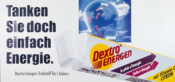 Tanken Sie doch einfach Energie. - Dextro Energen: Treibstoff für's Gehirn