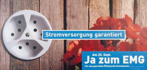 Stromversorgung garantiert -  Am 22. September Ja zum EMG - Schweizerisches Komitee Ja zum EMG