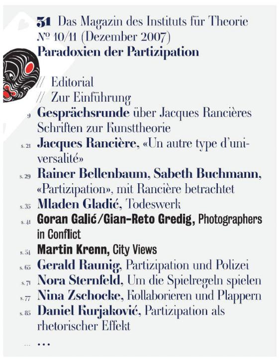 31 ; No. 10/11: Paradoxien der Partizipation