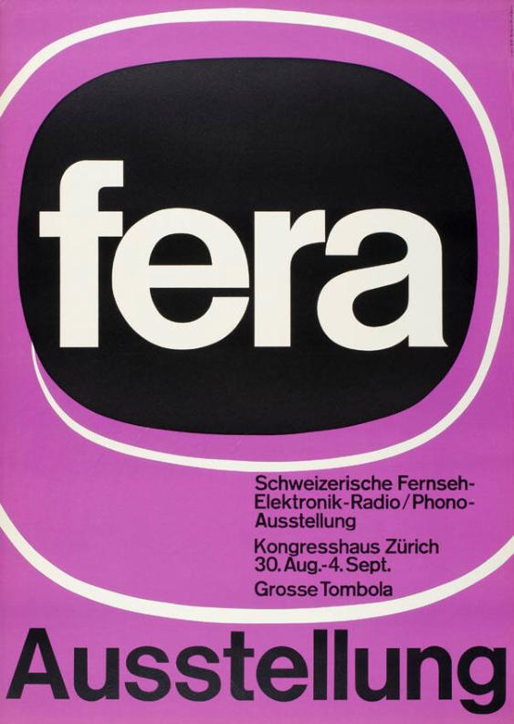 Fera - Schweizerische Fernseh-Elektronik-Radio/Phono-Ausstellung - Kongresshaus Zürich - 30.Aug.-4. Sept.