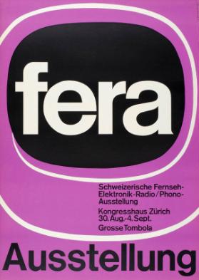 Fera - Schweizerische Fernseh-Elektronik-Radio/Phono-Ausstellung - Kongresshaus Zürich - 30.Aug.-4. Sept.