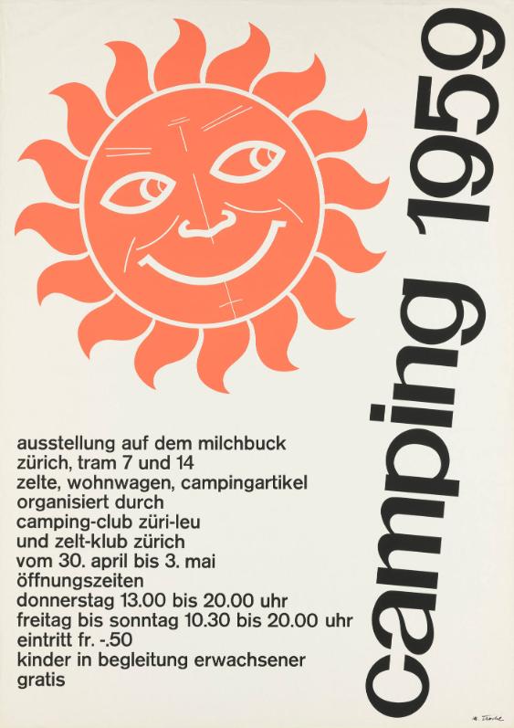 Camping 1959 - Ausstellung auf dem Milchbuck Zürich - Zelte, Wohnwagen, Campingartikel - organisiert durch Camping-Club ZüriLeu und Zelt-Klub Zürich
