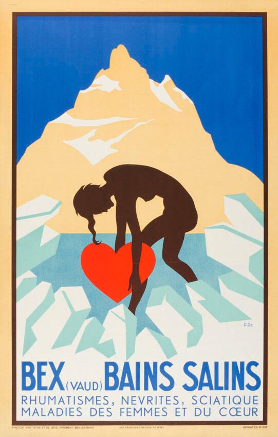 Bex (Vaud) Bains salins - rhumatismes, nevrites, sciatique, maladies des femmes et des coeurs