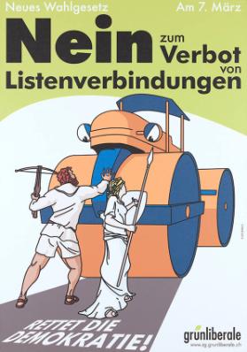Neues Wahlgesetz - Am 7. März - Nein zum Verbot von Listenverbindungen - Rettet die Demokratie! Grünliberale