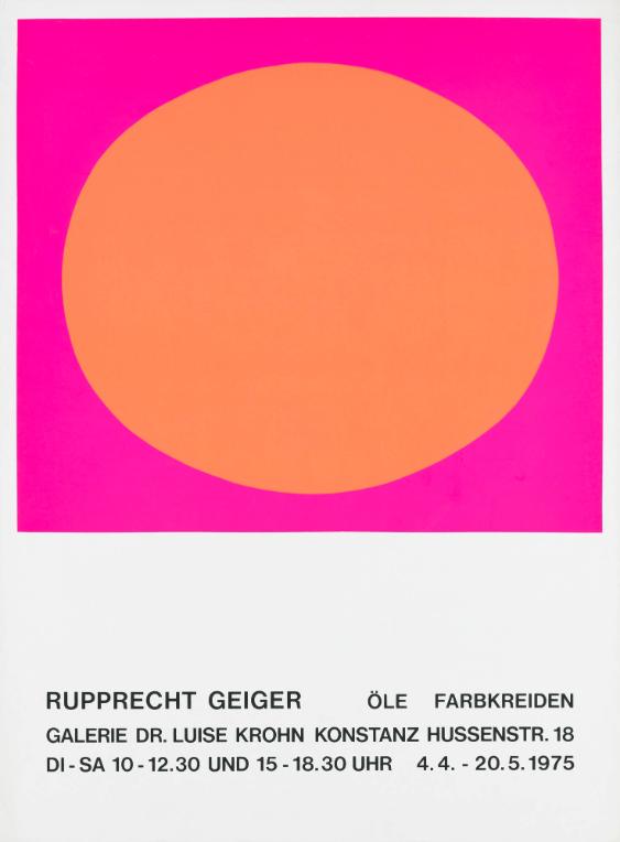 Rupprecht Geiger - Öle - Farbkreiden - Galerie Dr. Luise Krohn Konstanz
